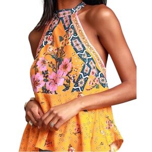 Free People Floral Halter Top